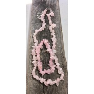 Rose Quartz Neclace & Bracelet Set